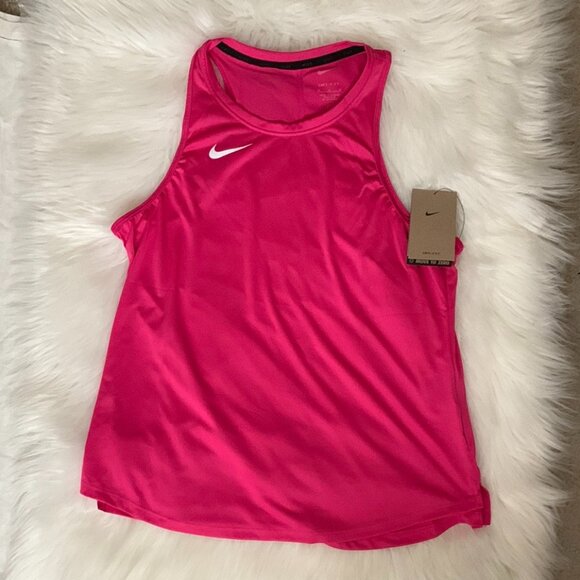 NIKE Women's Nike Dri-FIT Tank Top in Hot Pink Sz MEDIUM - Picture 1 of 4